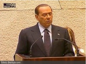 berlusconi knesset focus on israel