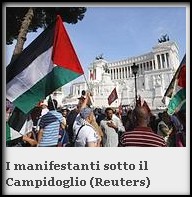 I soliti pacifinti: manifestano a favore dei palestinesi e se la prendono…..con gli ebrei!!!!!