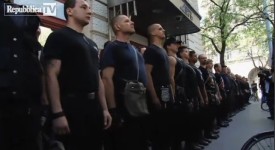 Budapest (Ungheria): corteo antisemita del partito di estrema destra Jobbik per protesta contro Congresso Mondiale Ebraico