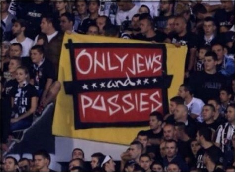 striscione-antisemita-partizan-belgrado-tottenham-europa-league-focus-on-israel