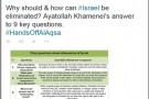 Iran: Khamenei spiega su Twitter come distruggere Israele