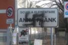 Pesaro; svastiche e scritte antisemite su cartello scuola intitolata ad Anna Frank