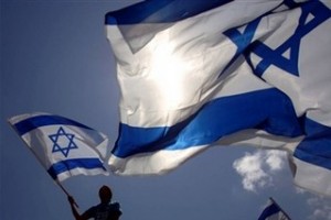 israel flag focus on israel