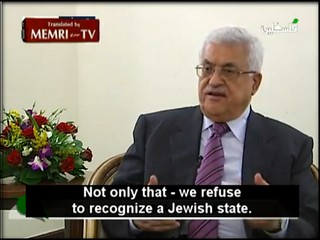 Abu Mazen: “Noi ci rifiutiamo di riconoscere uno stato ebraico!”
