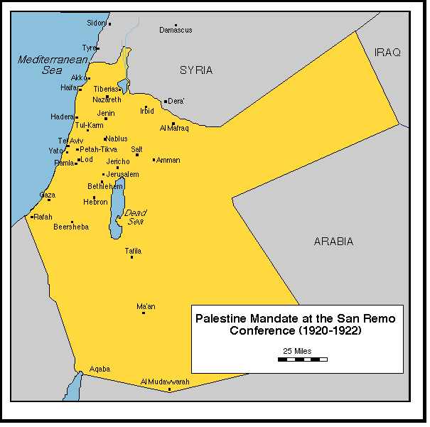 mappa palestina mandato britannico focus on israel